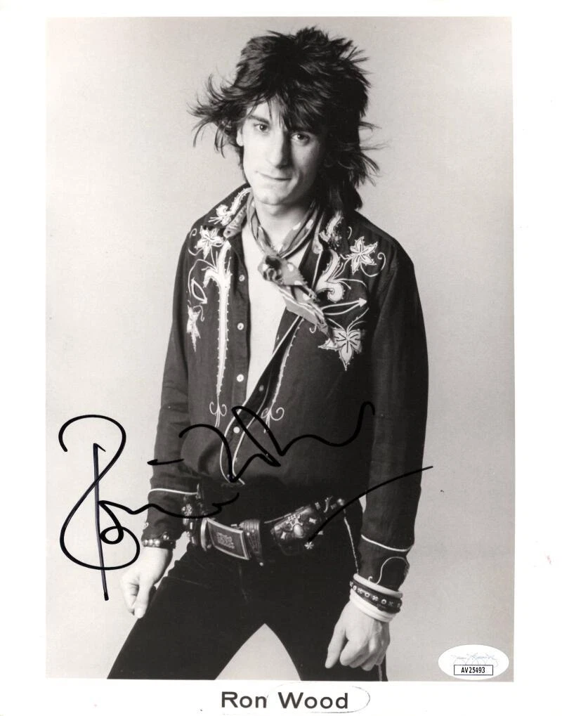 Ronnie Wood The Rolling Stones Signed Autograph 8x10 Original Promo Photo w/ JSA