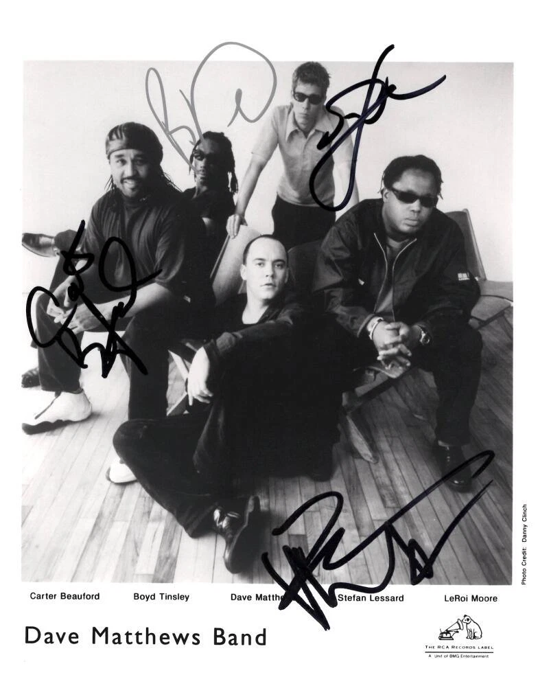 Dave Matthews Band x4 Signed Autograph 8x10 Promo Photo - Boyd Tinsley Beckett