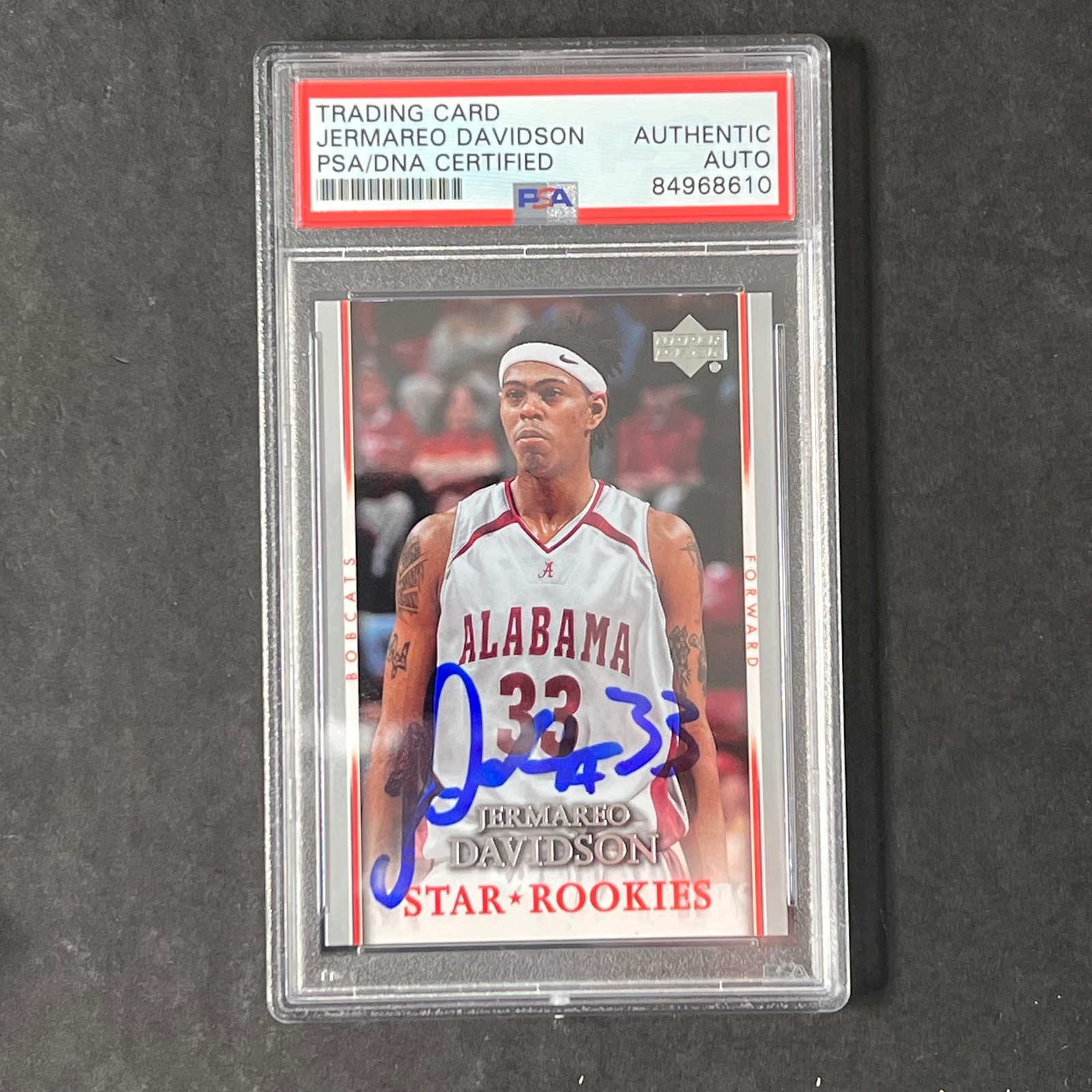 2007-08 NBA Fleer Ultra #224 Jermareo Davidson Signed Card AUTO PSA/DNA Slabbed