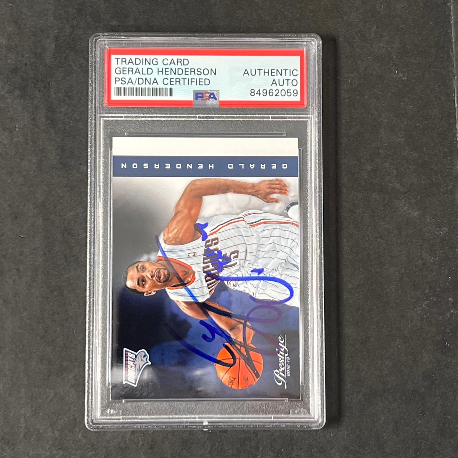 2012-13 Panini Prestige #66 Gerald Henderson Signed Card AUTO PSA Slabbed Bobcat