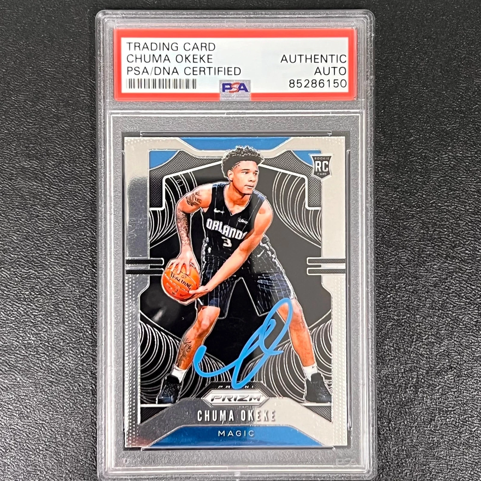 2019-20 Panini Prizm #262 Chuma Okeke Signed Card AUTO PSA Slabbed Magic