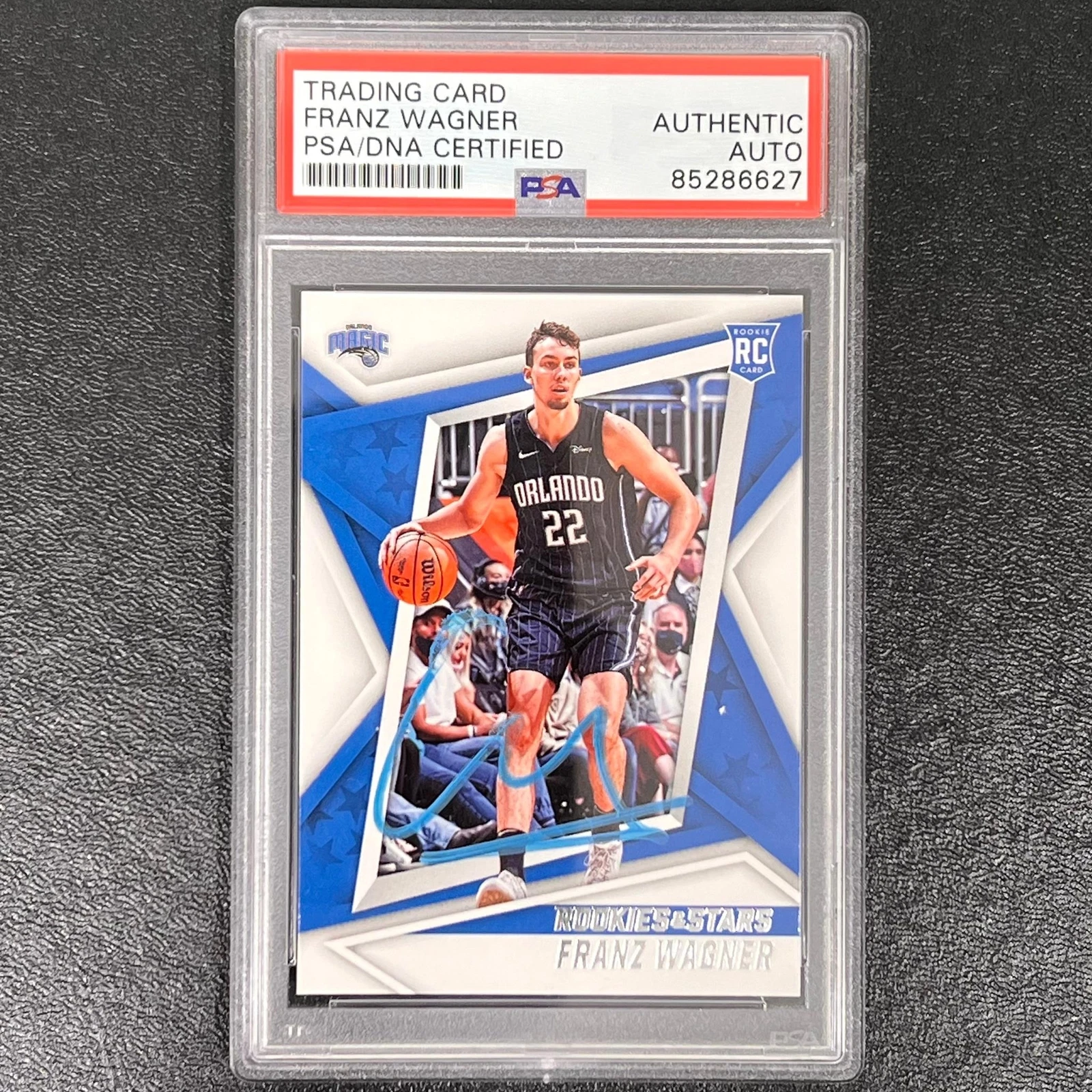 2021-22 Panini Chronicles Rookies & Stars #112 Franz Wagner Signed Card AUTO PSA