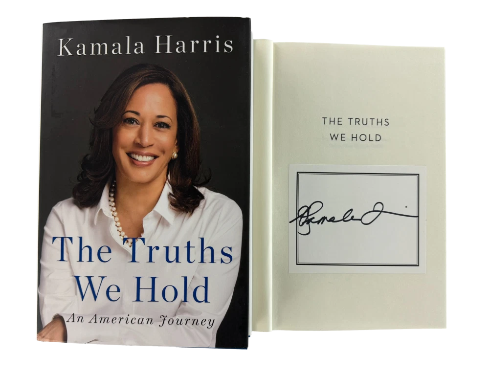 VICE PRESIDENT KAMALA HARRIS SIGNED AUTOGRAPH THE TRUTHS WE HOLD BOOK W/ JSA COA COLLECTIBLE MEMORABILIA