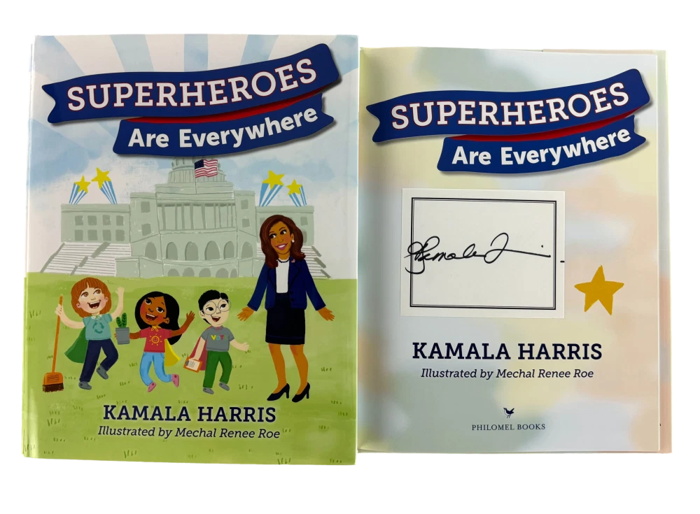 VicePresident Kamala Harris Signed Autograph Superheroes Are Everywhere Book JSA