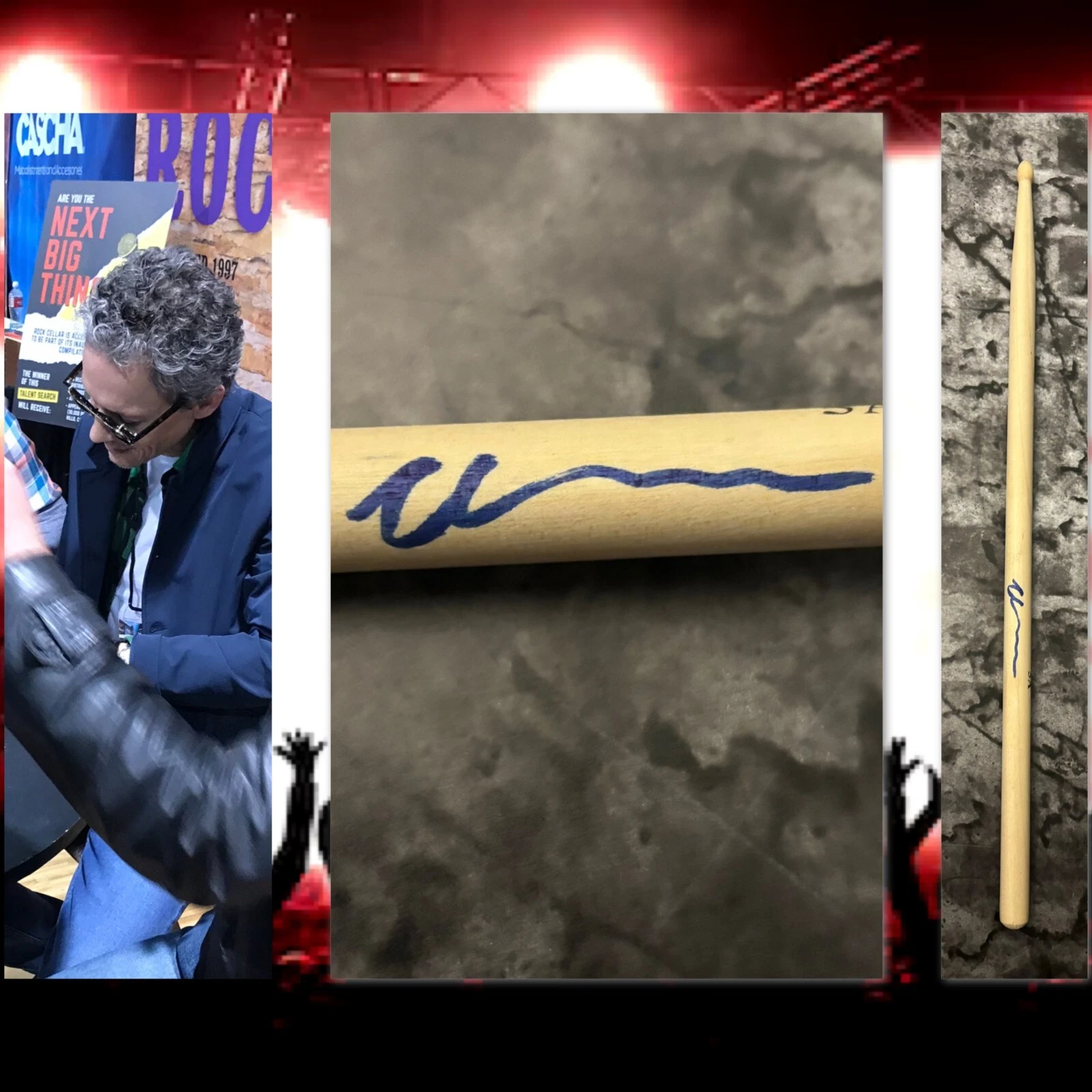 GFA Pearl Jam Drummer * DAVE KRUSEN * Signed New Drumstick PROOF D2 COA