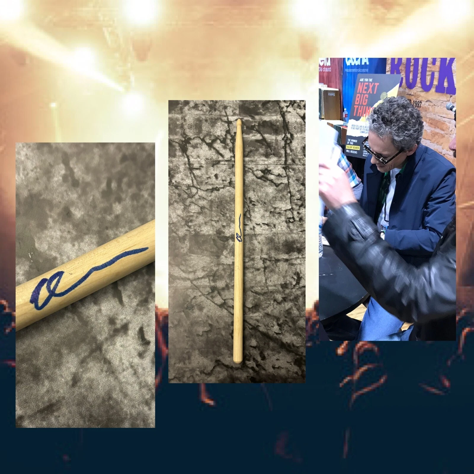 GFA PEARL JAM DRUMMER * DAVE KRUSEN * SIGNED NEW DRUMSTICK PROOF D3 COA COLLECTIBLE MEMORABILIA