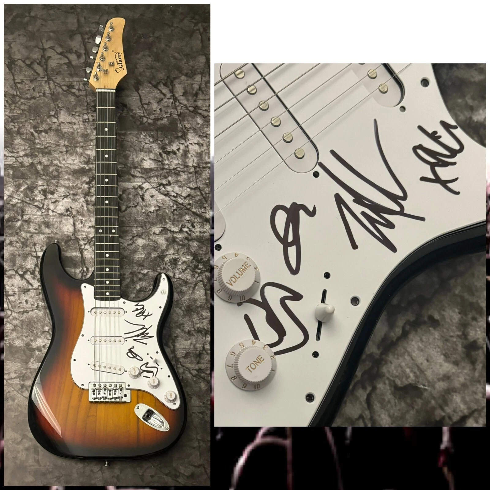 GFA Tim McIlrath x4 Band * RISE AGAINST * Signed Electric Guitar PROOF COA