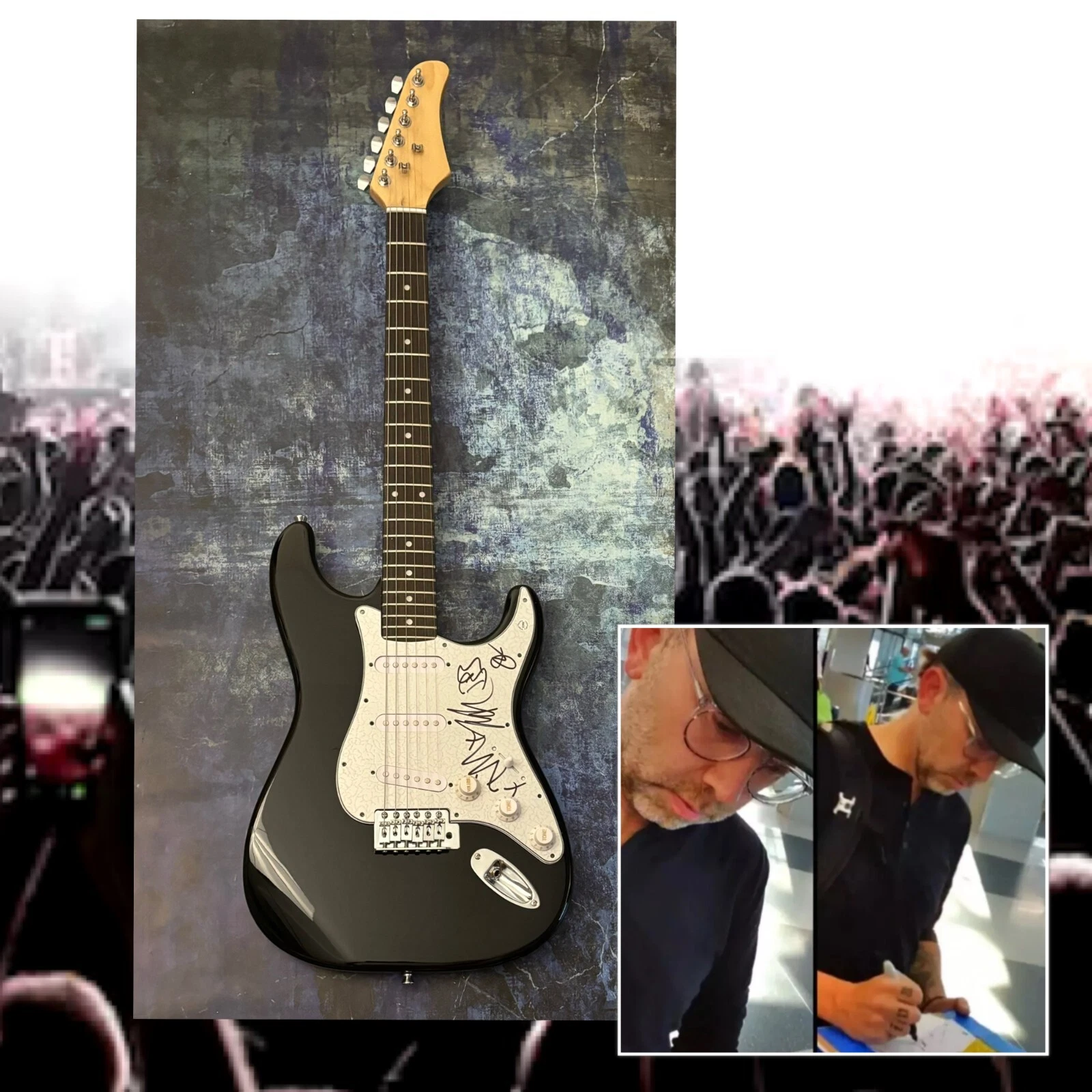 GFA Tim McIlrath x4 Band * RISE AGAINST * Signed Electric Guitar PROOF COA