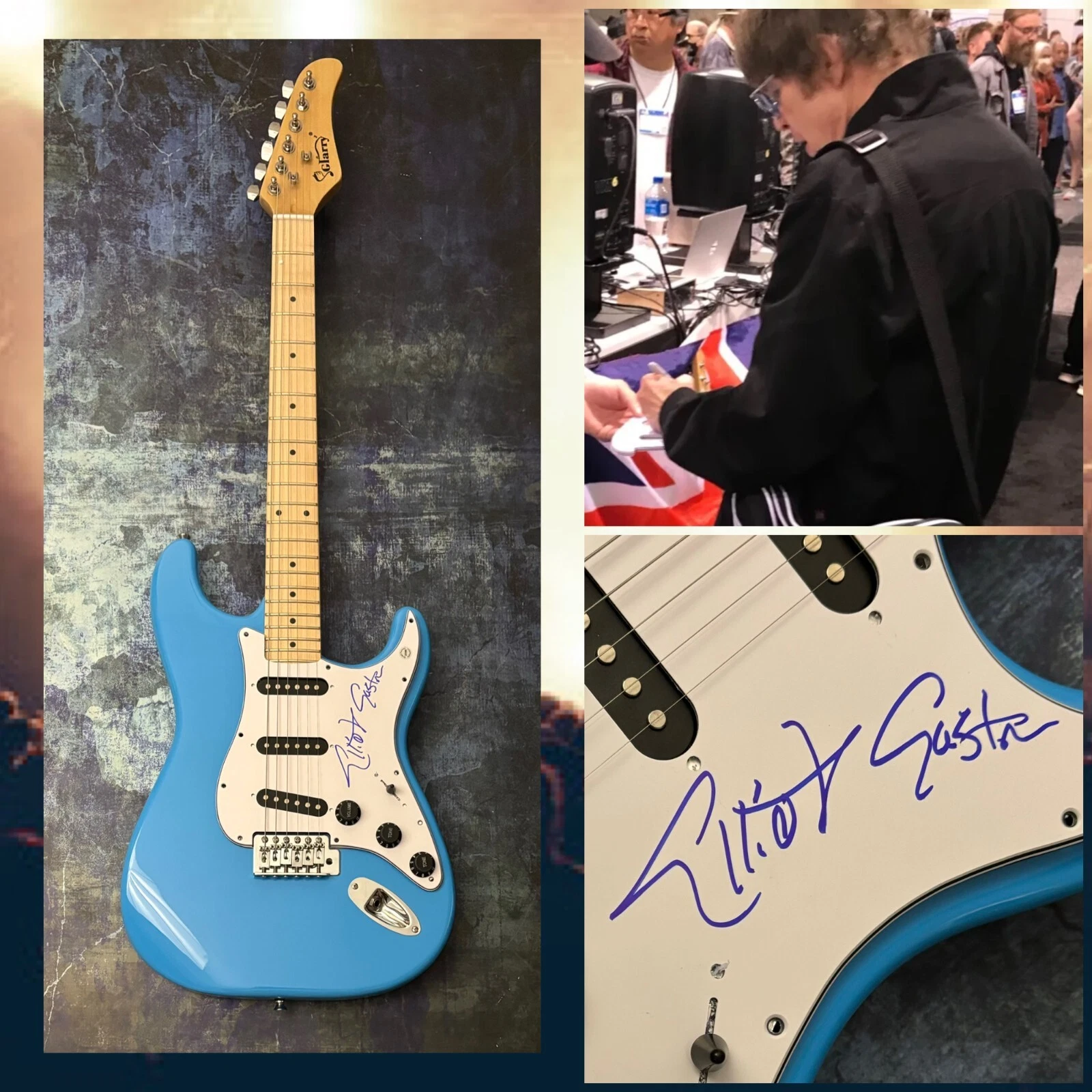 GFA The Cars Guitarist * ELLIOT EASTON * Signed Electric Guitar PROOF COA
