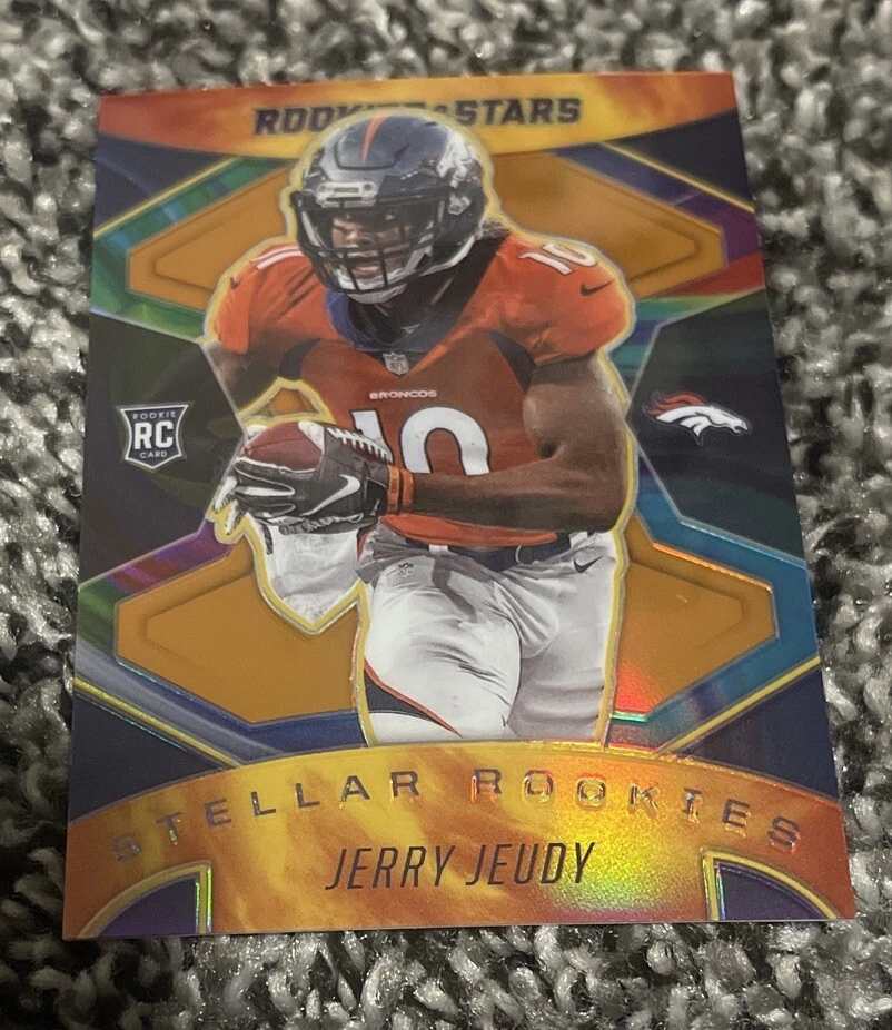 ???? JERRY JEUDY 2020 ROOKIES & STARS STELLAR ROOKIES ORANGE HOLO 10/25 JERSEY # COLLECTIBLE MEMORABILIA