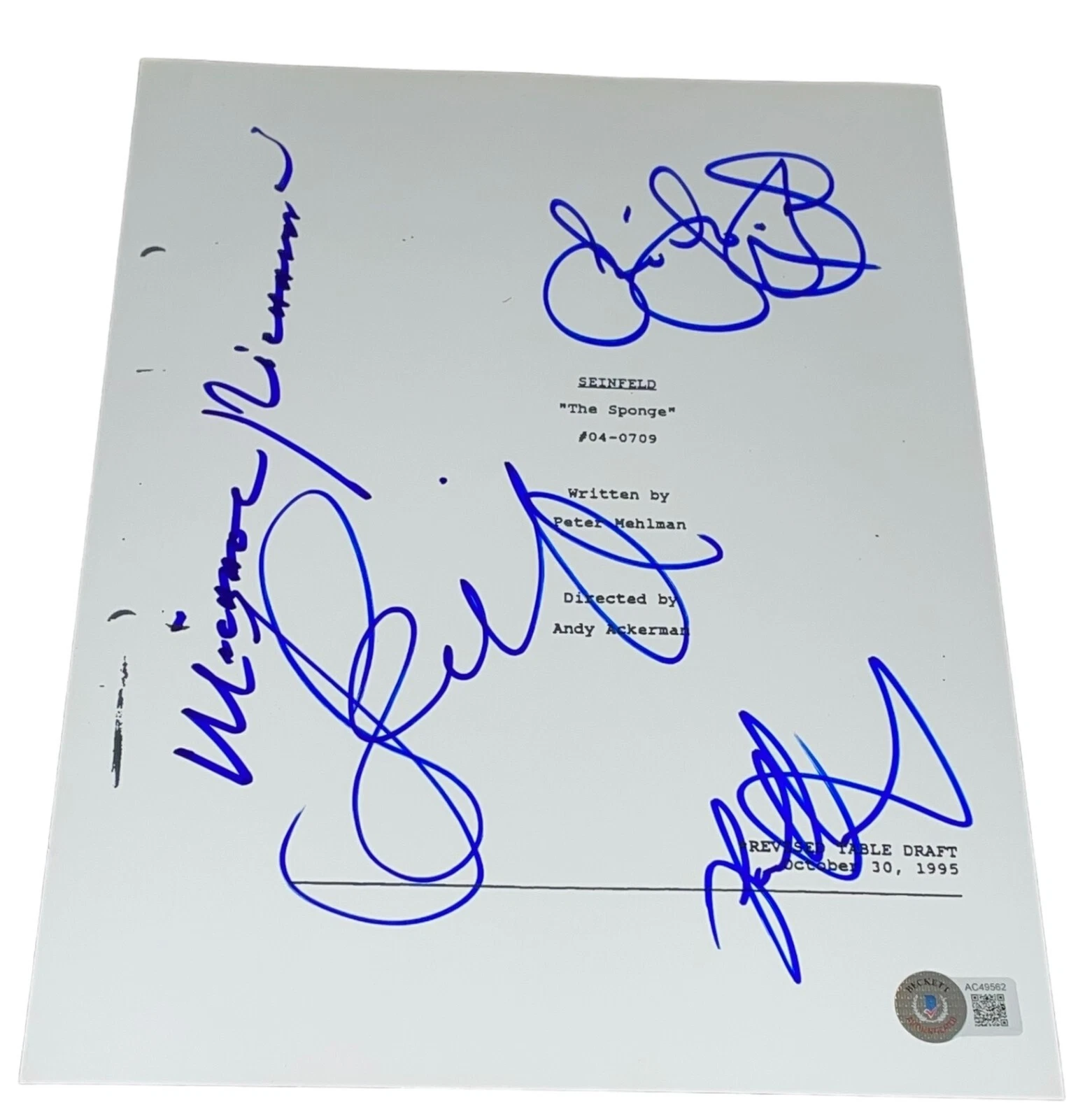 Seinfeld Cast 4+ Signed Autograph 