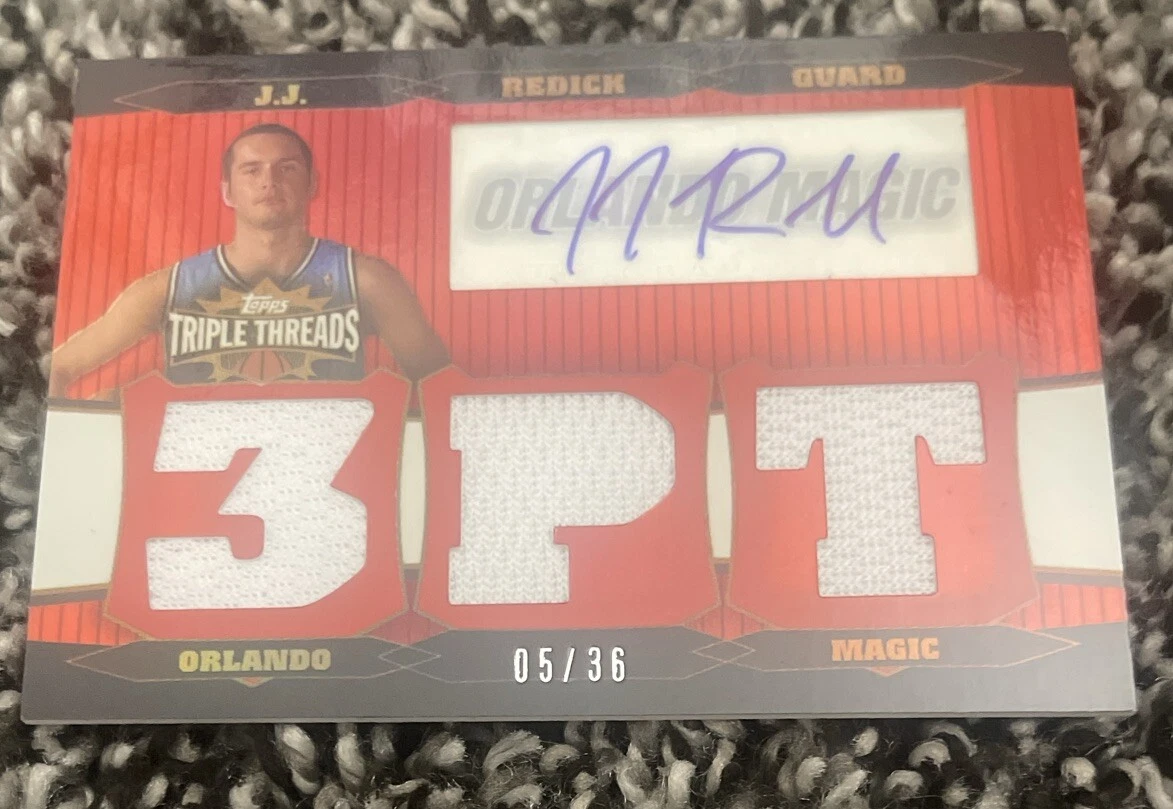 2006-07 Topps Triple Threads Relics Autographs #64 J.J. Redick #'d 5/36