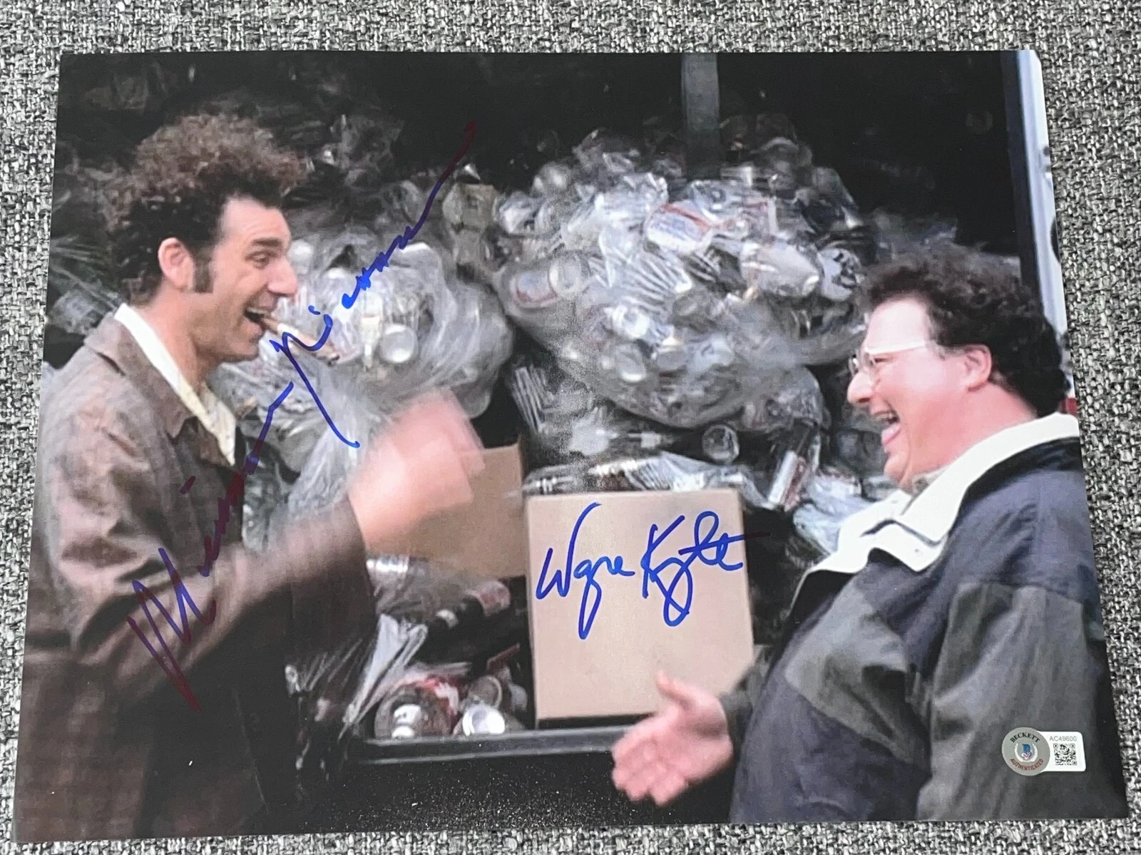 Michael Richards Wayne Knight Signed 11x14 Photo 