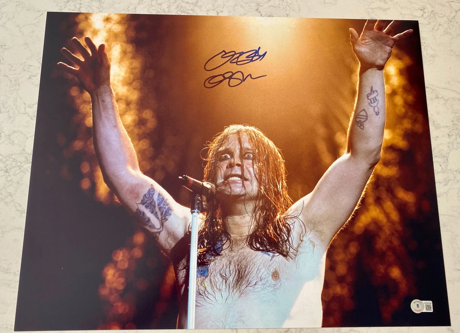 Ozzy Osbourne Signed Autograph 16x20 Photo Authentic Black Sabbath Beckett BAS F