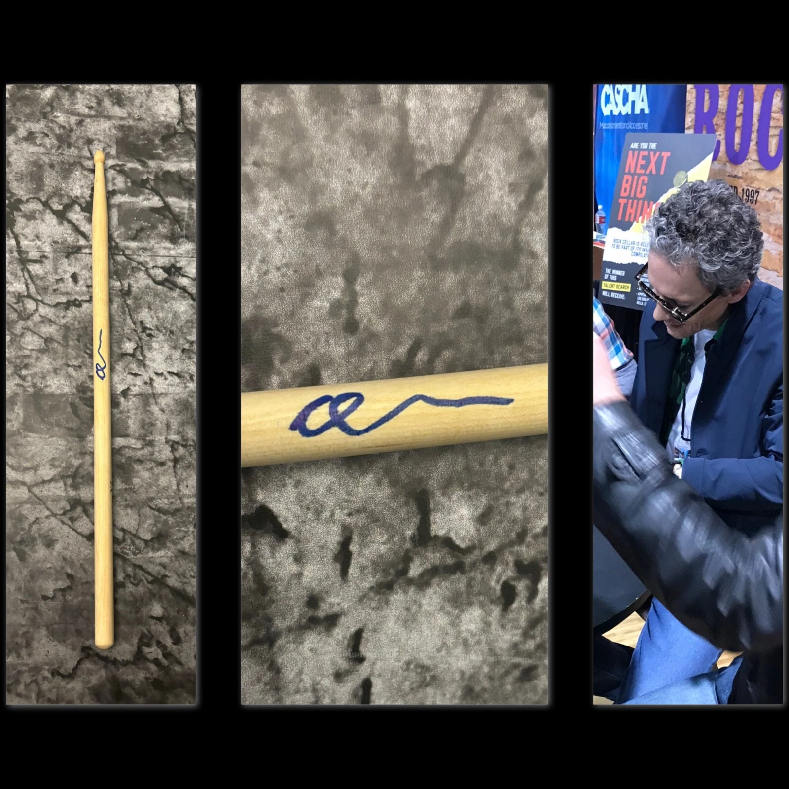 GFA PEARL JAM DRUMMER * DAVE KRUSEN * SIGNED NEW DRUMSTICK PROOF D4 COA COLLECTIBLE MEMORABILIA