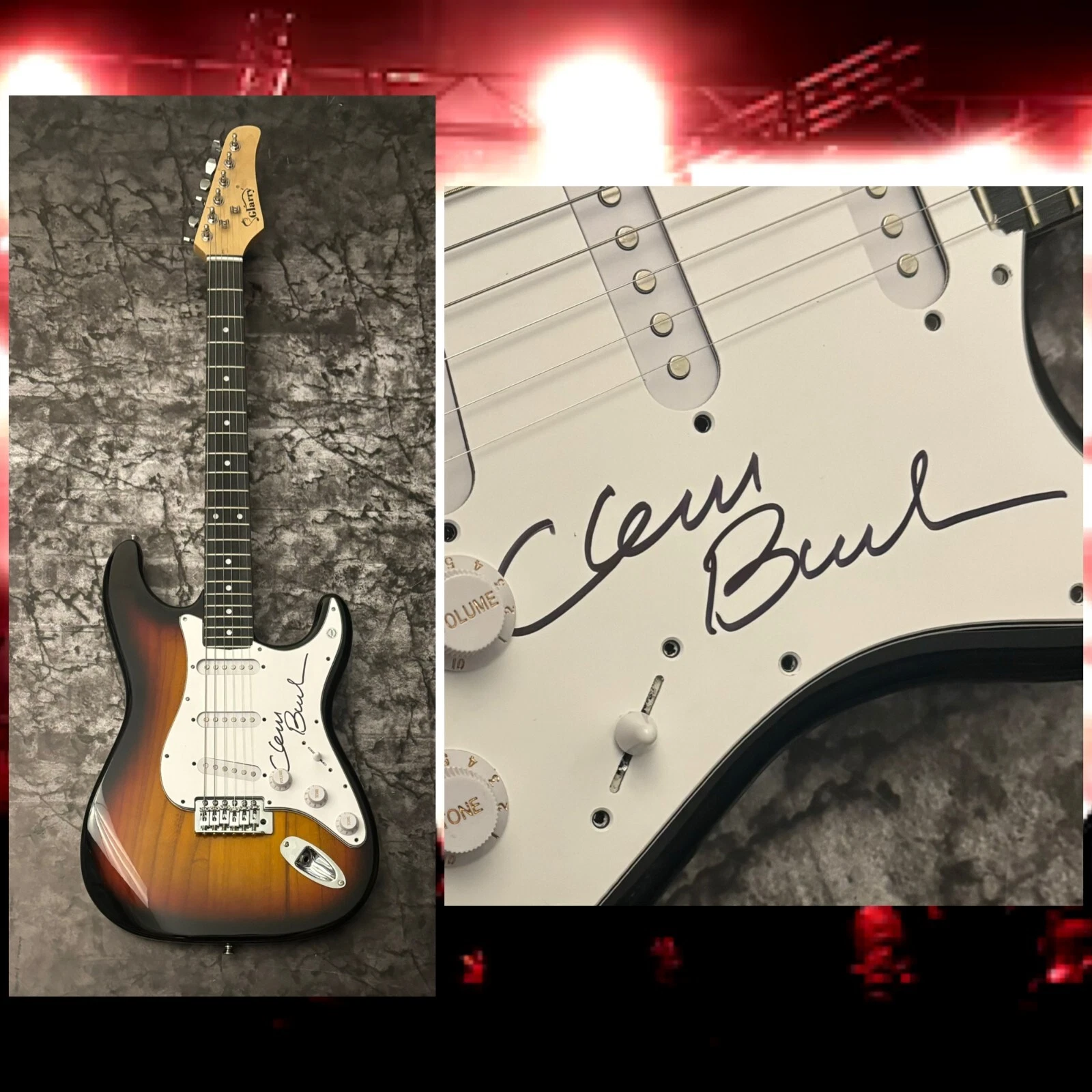 GFA Blondie Band Drummer * CLEM BURKE * Signed Electric Guitar COA