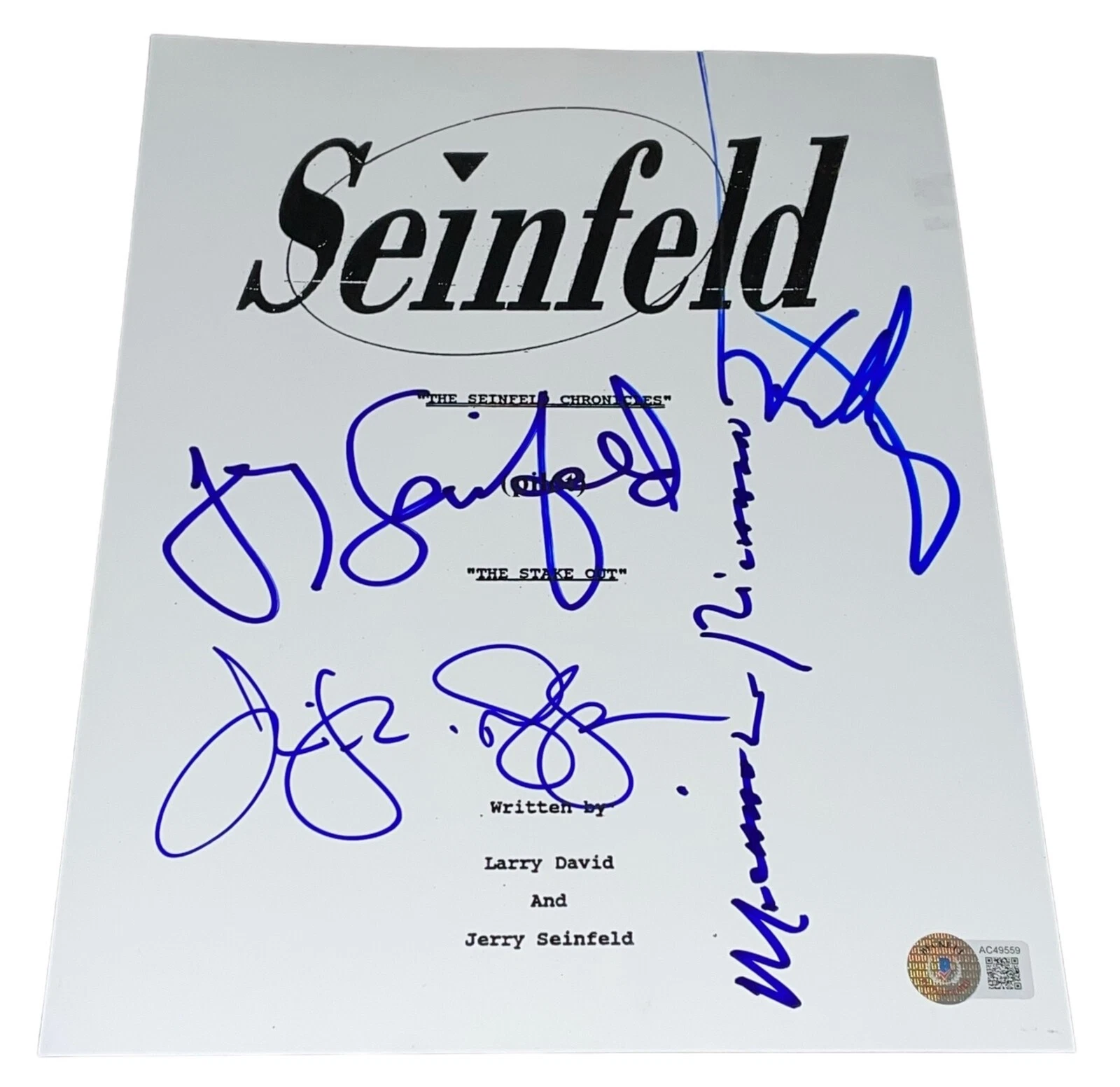 Seinfeld Cast 4+ Signed Autograph 