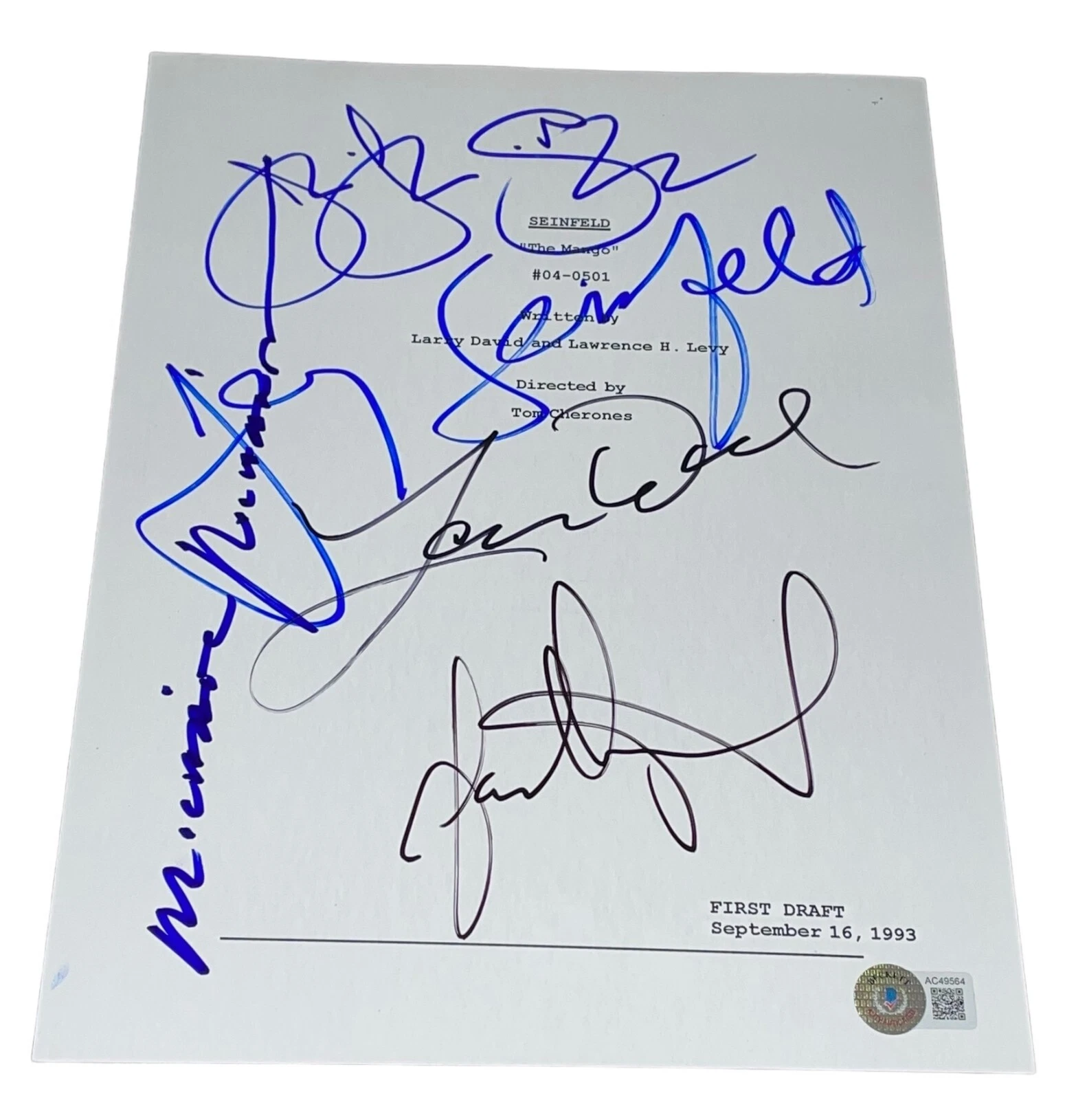 Seinfeld Cast 5+ Signed Autograph 