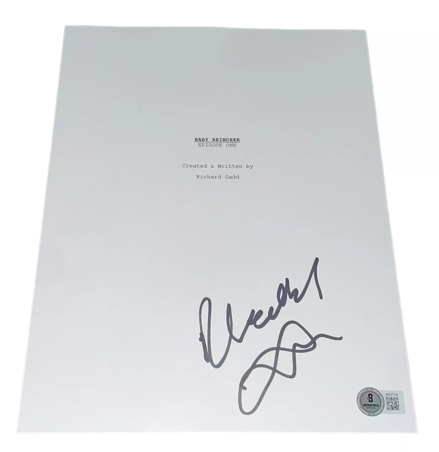 Richard Gadd Jessica Gunning Signed Auto Baby Reindeer Pilot Full Script BAS A