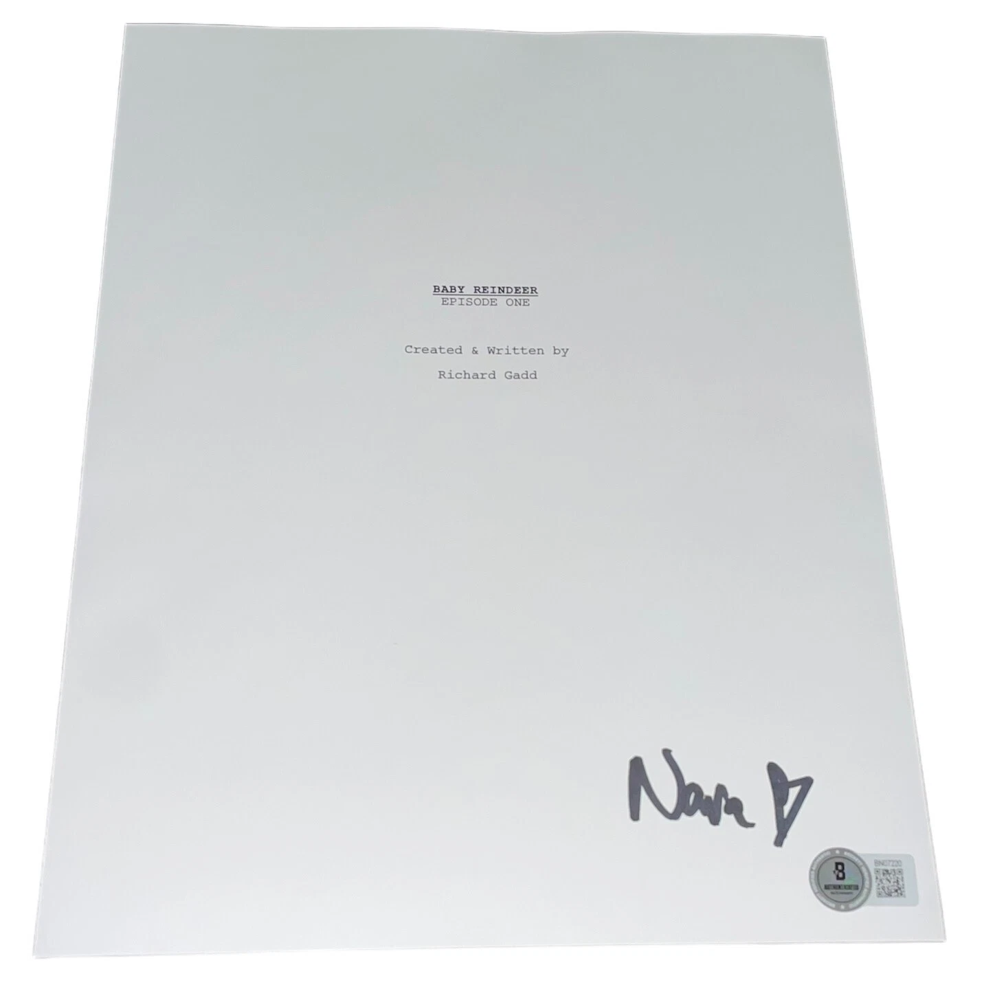 Nava Mau Signed Autograph Baby Reindeer Pilot Episode Full Script Beckett BAS NY