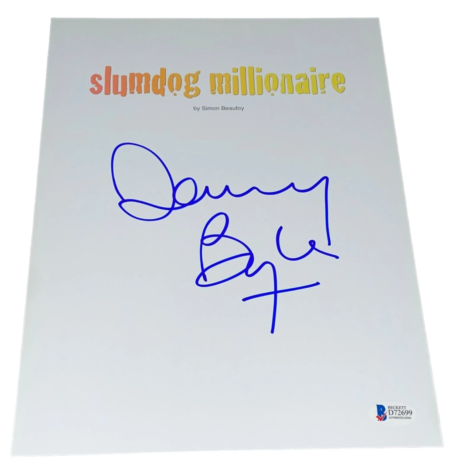 Danny Boyle Signed Autograph Slumdog Millionaire Movie Script Screenplay BAS