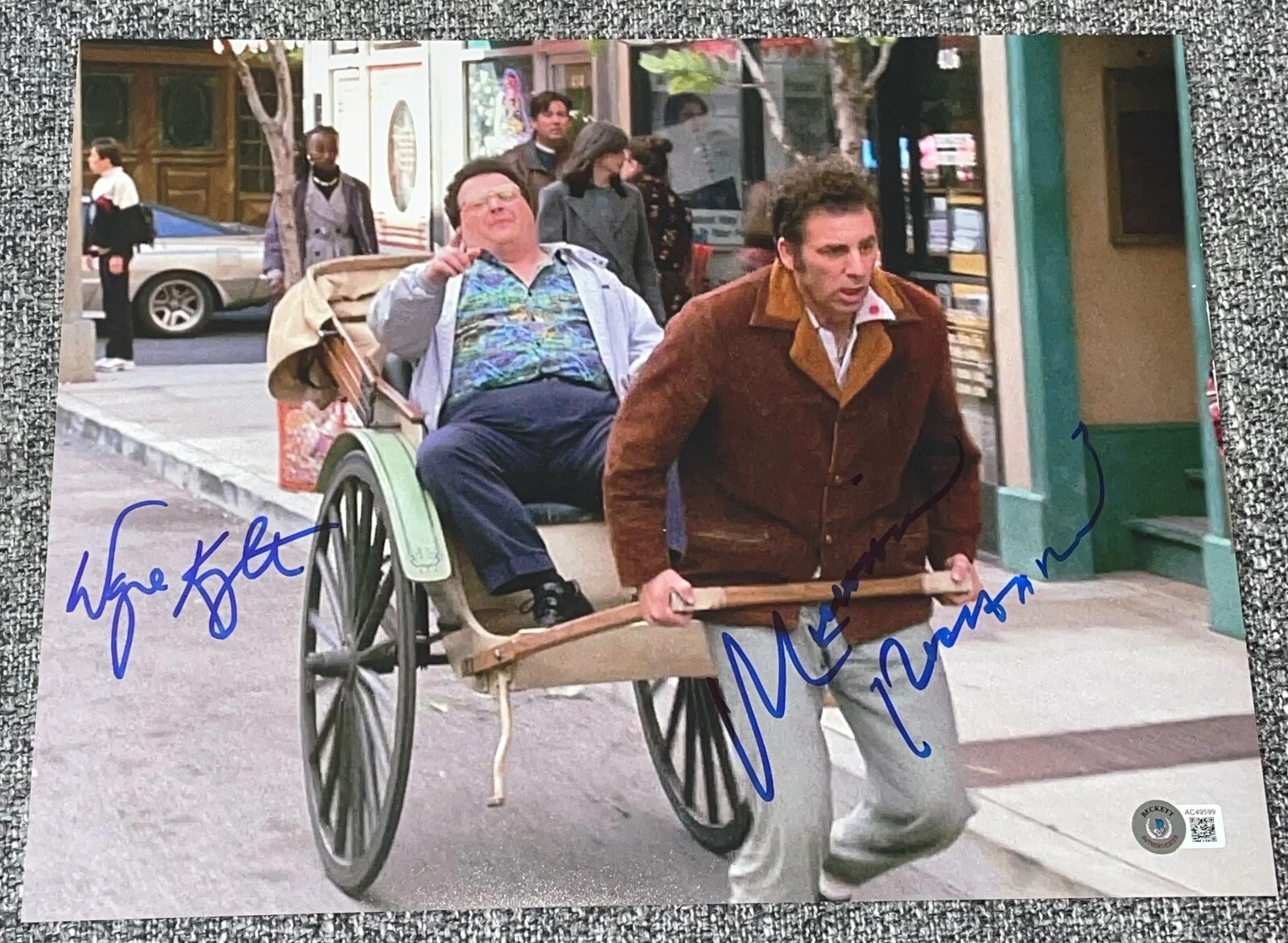Michael Richards Wayne Knight Signed 11x14 Photo 