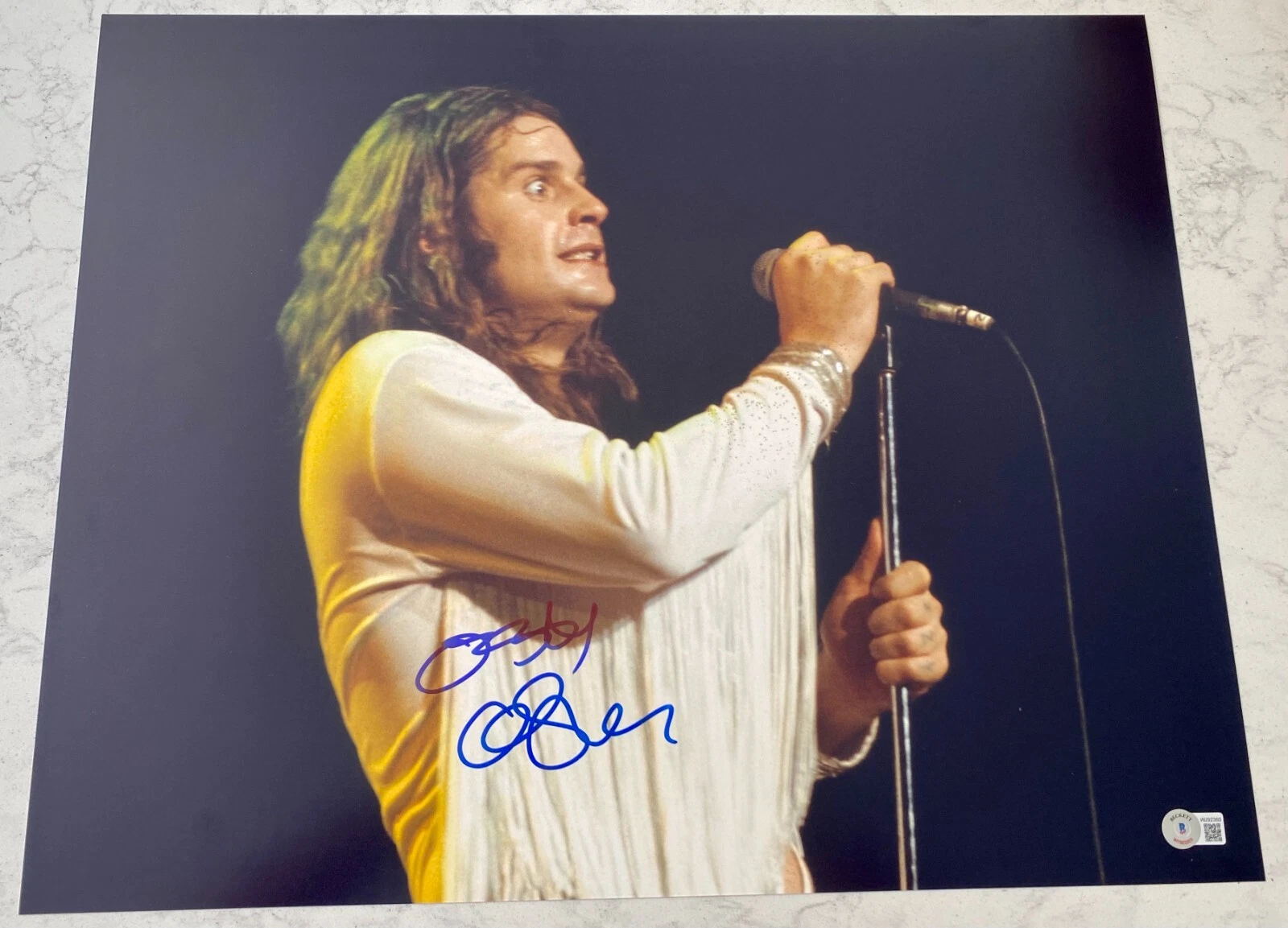Ozzy Osbourne Signed Autograph 16x20 Photo Authentic Black Sabbath Beckett BAS H