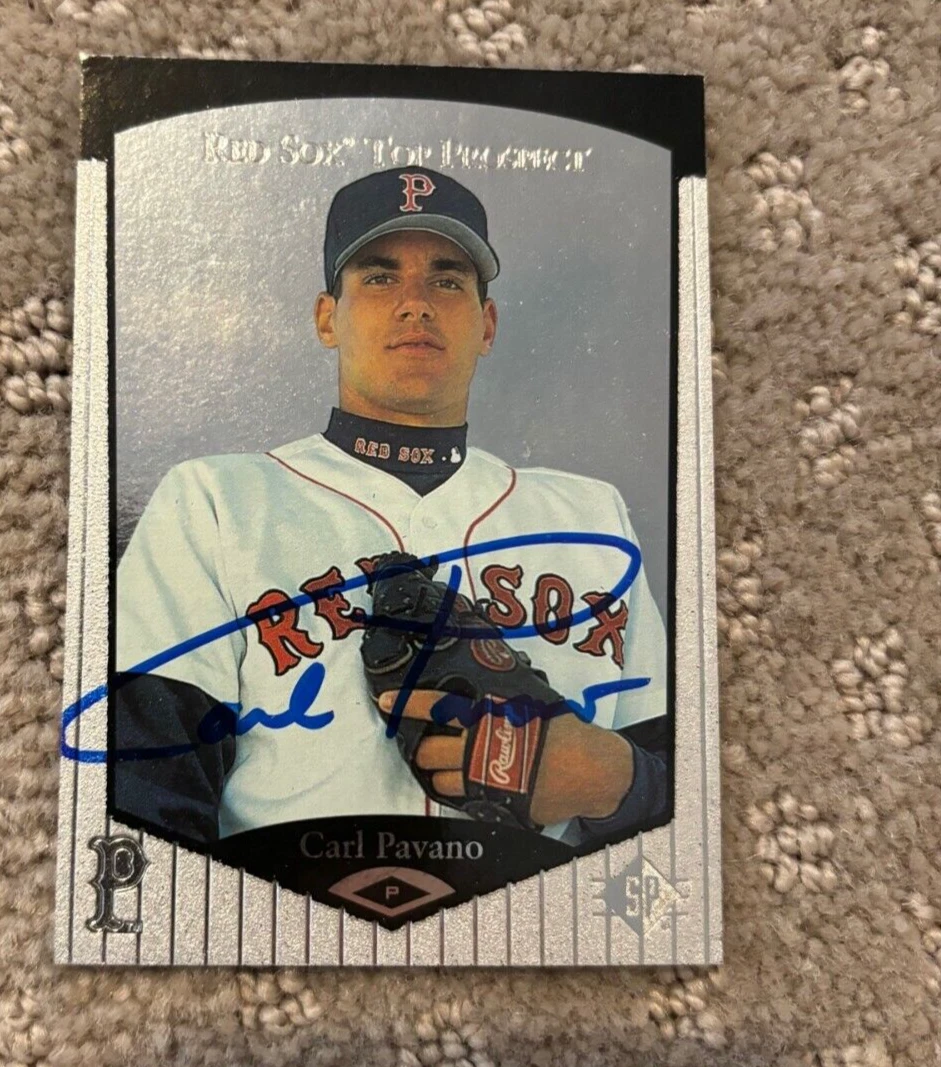 1998 SP Top Prospects #30 Carl Pavano signed autographed Card Boston Red Sox #30