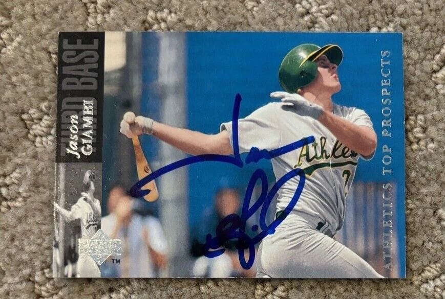 JASON GIAMBI 1994 UPPER DECK AUTOGRAPHED SIGNED AUTO BASEBALL CARD 145
