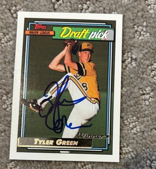 1992 Topps Gold Winner Tyler Green signed autographed card # 764 Phillies