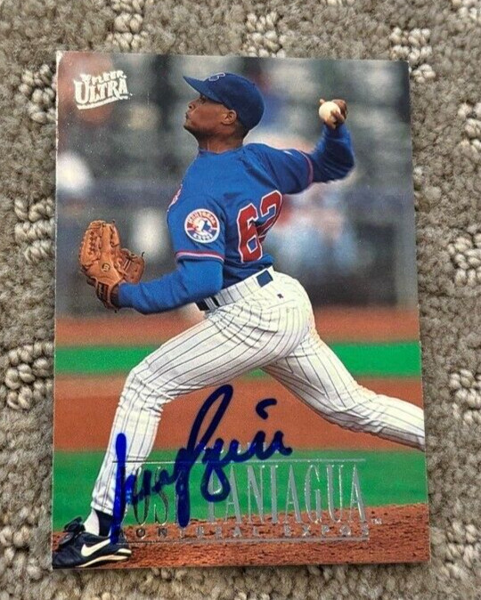 1996 Ultra Montreal Expos Baseball #507 Jose Paniagua signed autographed card