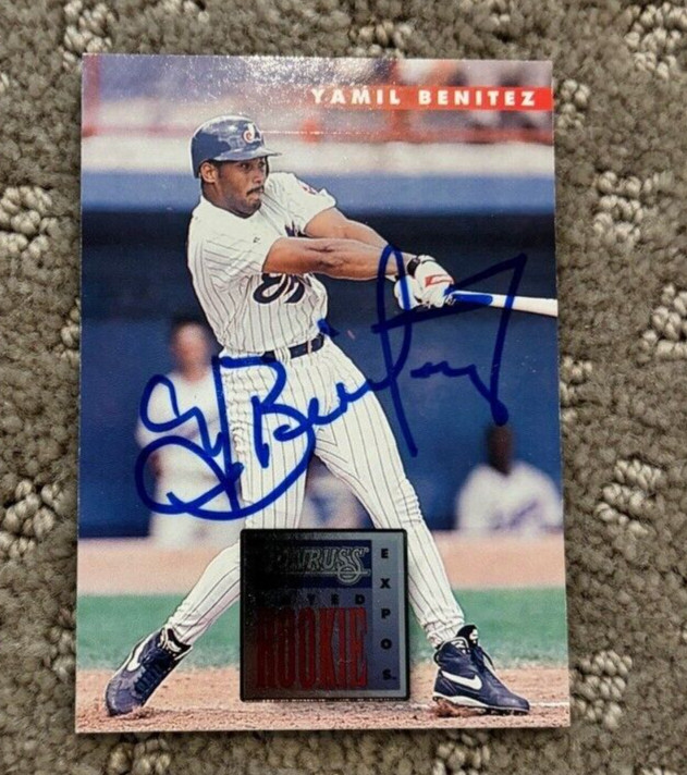 1996 Donruss Montreal Expos Baseball #486 Yamil Benitez signed autographed card