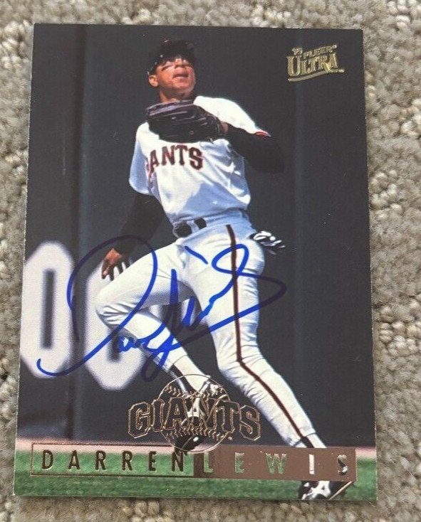 1995 Ultra San Francisco Giants #241 Darren Lewis signed autographed card