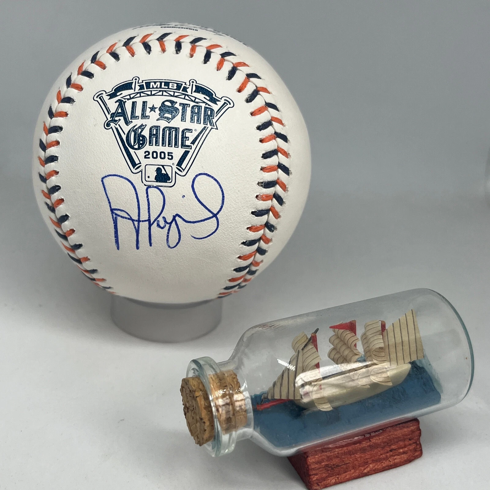 Albert Pujols signed Rawlings 2005 All Star Game Logo Baseball HOF Auto A3258