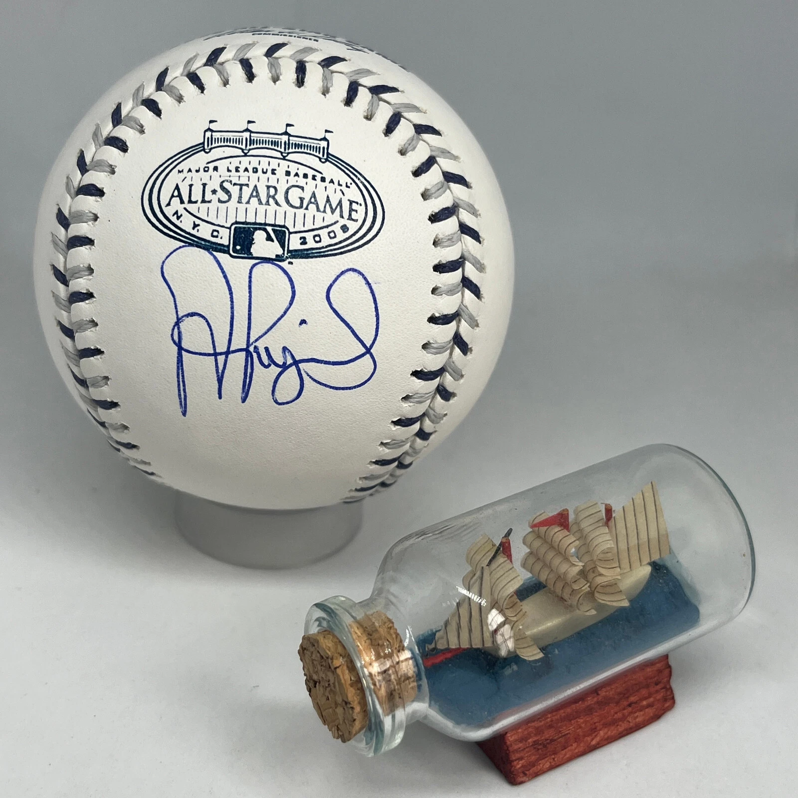 Albert Pujols signed Rawlings 2008 All Star Game Logo Baseball HOF Auto A3257