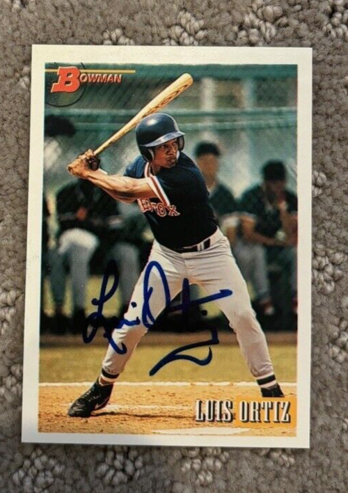 1993 Luis Ortiz signed autographed card Boston Red Sox Bowman