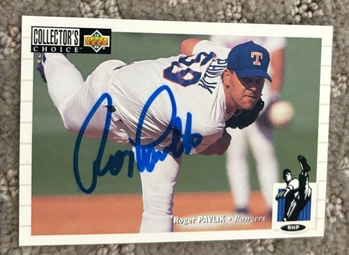 1994 Collector's Choice Roger Pavlik signed autographed card #226 Texas Rangers