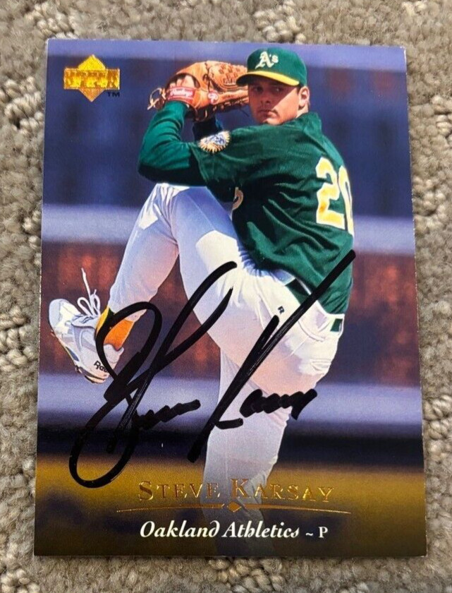 1995 Upper Deck Steve Karsay signed autographed Card Oakland A's #31