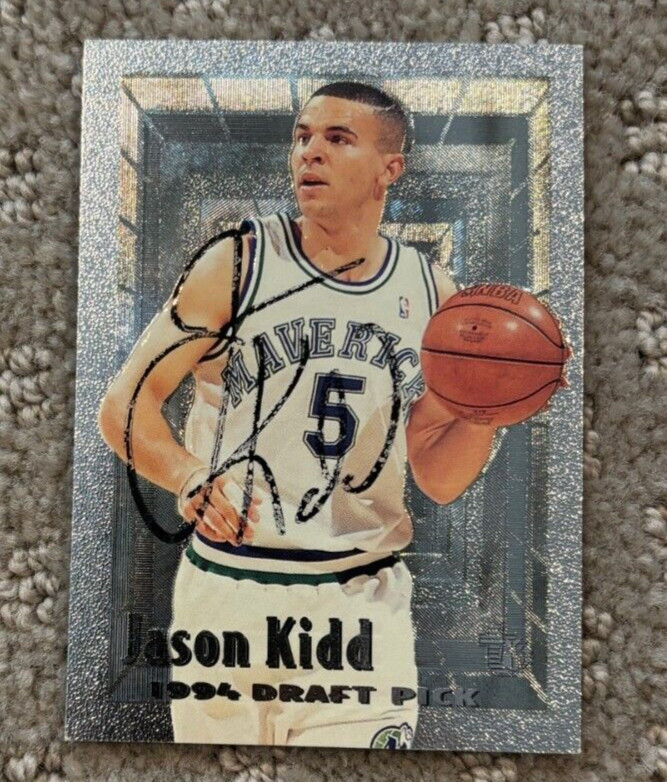 1994-95 Topps Embossed Jason Kidd signed autographed Silver RC Rookie Card