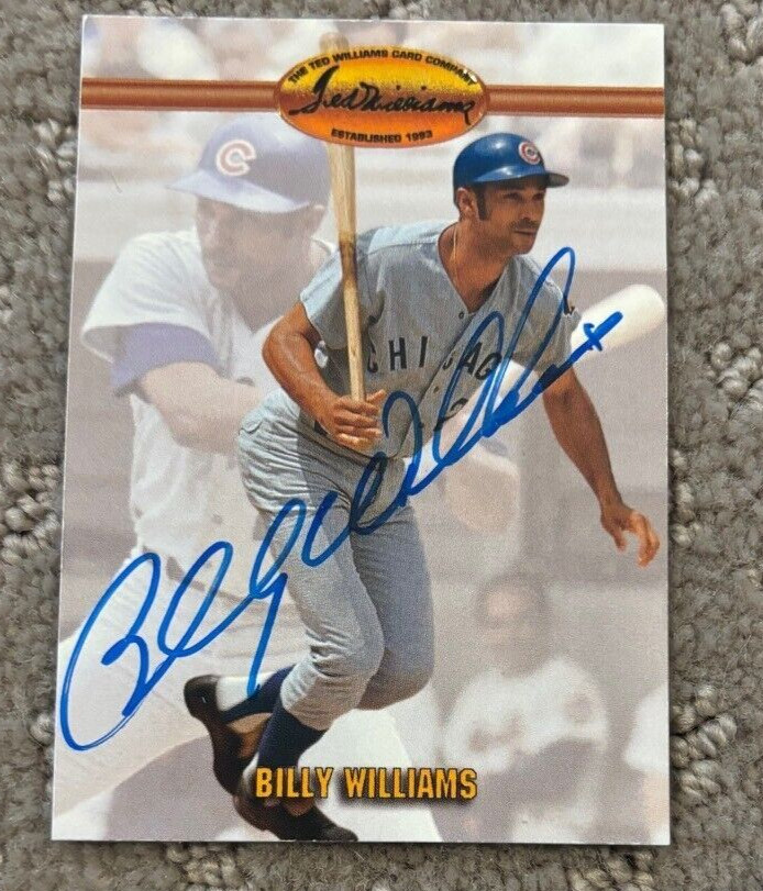 1993 Ted Williams #24 Billy Williams signed autographed card Chicago Cubs