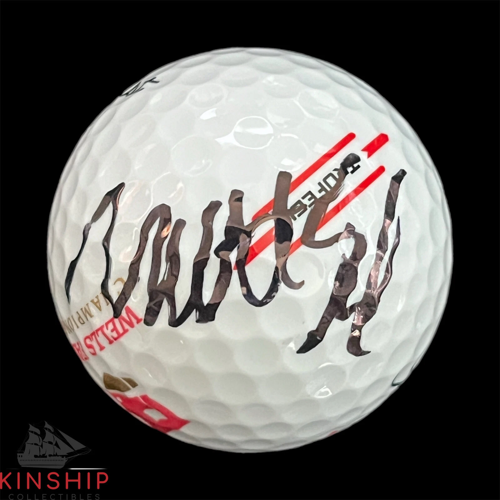 Matt Fitzpatrick signed Wells Fargo Quail Logo Golf Ball JSA Masters Auto A3287