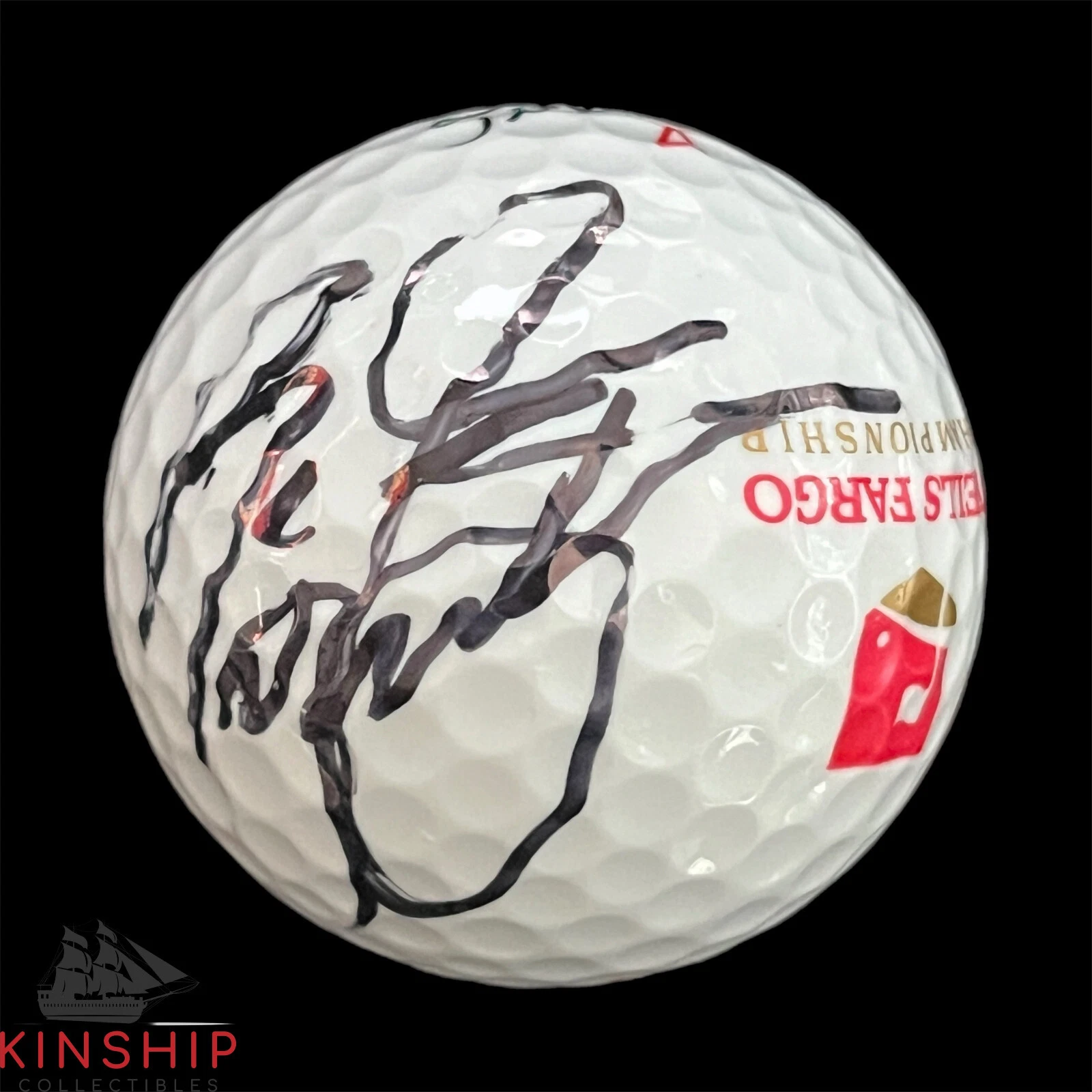Rickie Fowler signed Wells Fargo Quail Logo Golf Ball JSA Masters Auto A3273