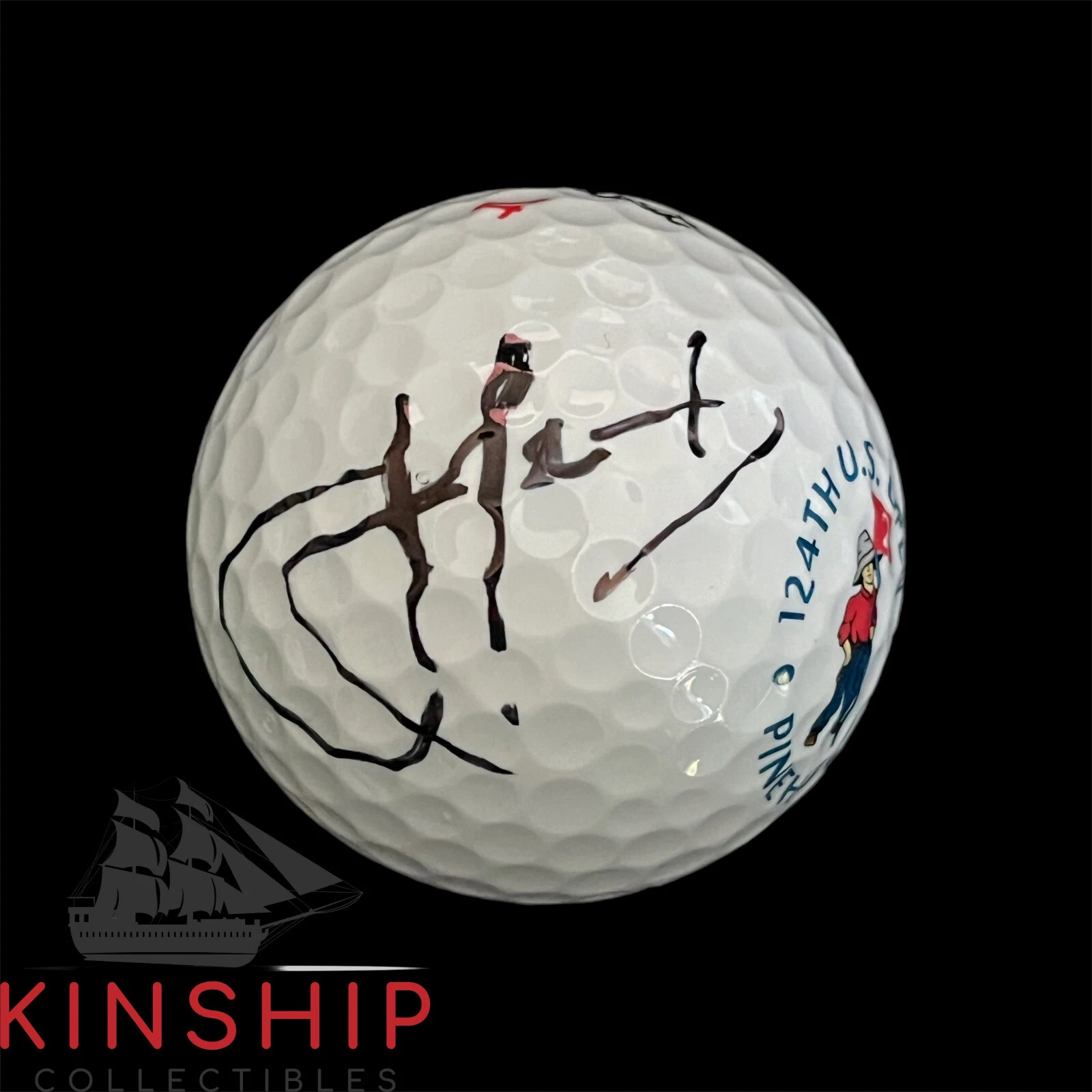 Cam Smith signed 2024 US Open Pinehurst Logo Golf Ball JSA Masters Auto A3291