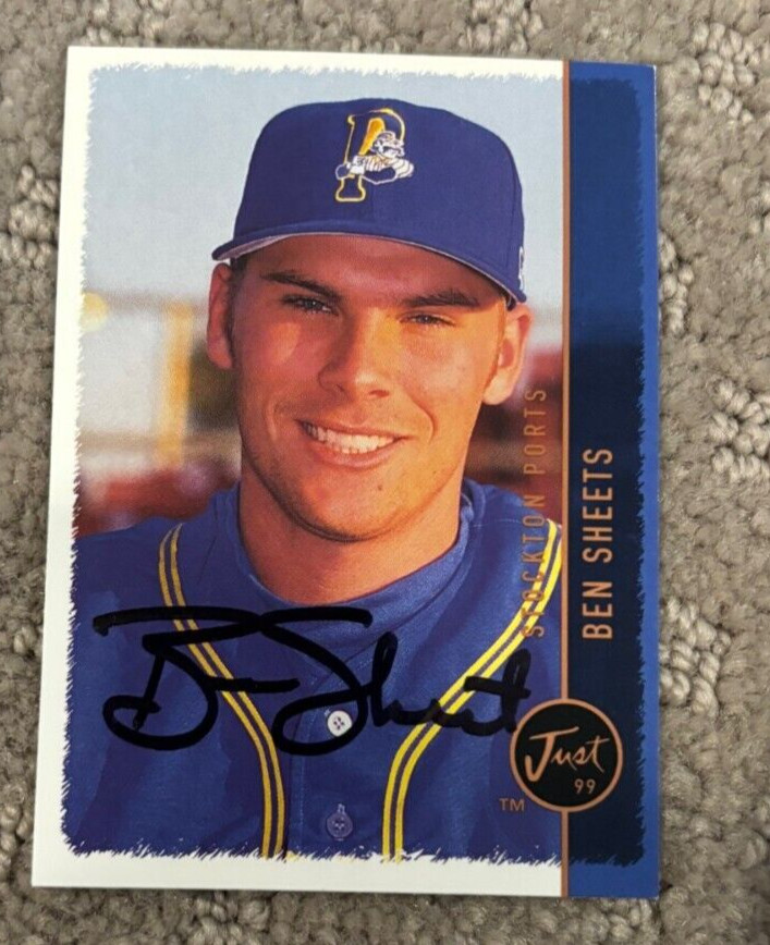 1999 Just Minors Ben Sheets signed autographed card #233 Milwaukee Brewers