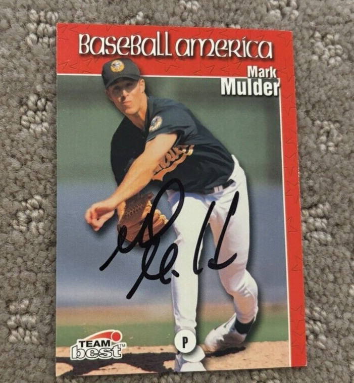 1999 Team Best Baseball America #70 Mark Mulder signed autographed card