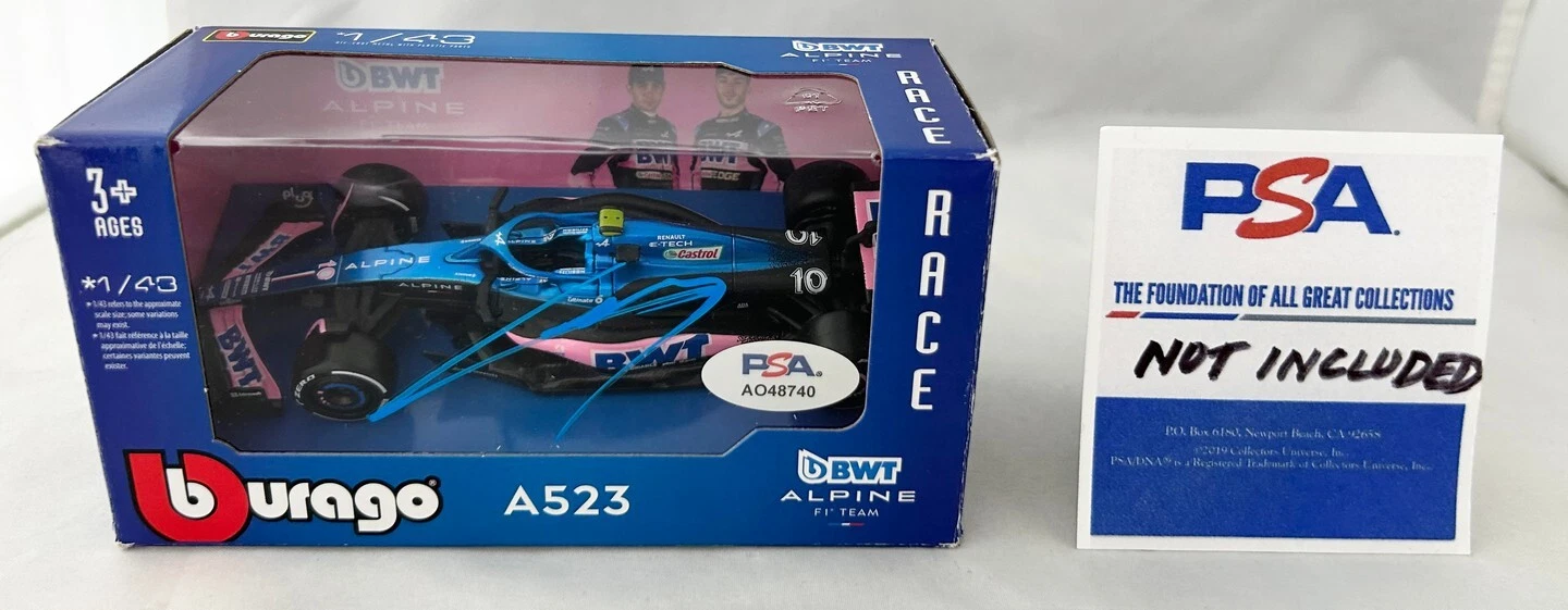 Pierre Gasly Signed Car 1:43 Alpine F1 Formula 1 JSA 3 COA