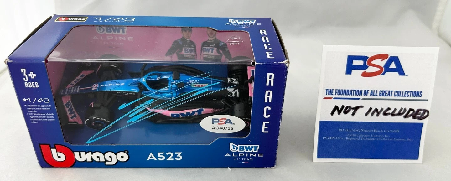 Esteban Ocon Signed Car 1:43 Alpine F1 Formula 1 JSA 1 COA
