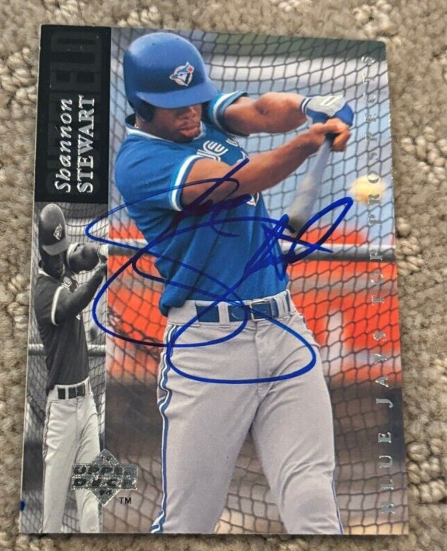 SHANNON STEWART SIGNED AUTOGRAPHED 1994 UPPER DECK MINOR LEAGUE CARD BLUE JAYS COLLECTIBLE MEMORABILIA