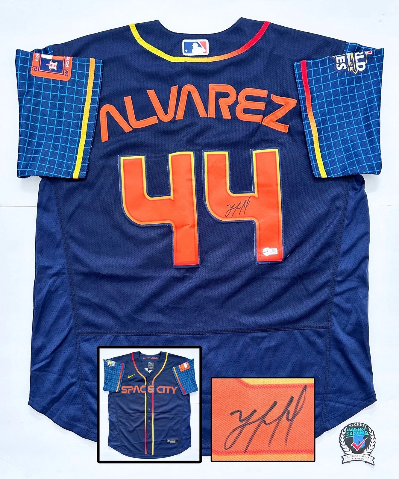 Yordan Alvarez Signed Jersey Houston Astros Beckett BAS COA