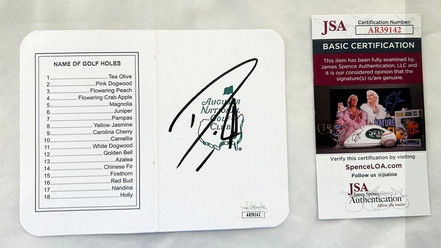 Danny Willett Signed Masters ScoreCard JSA COA